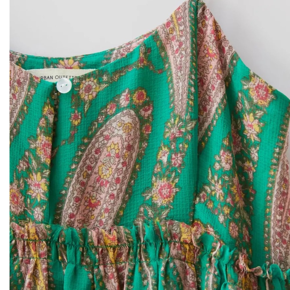 NWT Urban outfitters Rory Printed Chiffon Mini Dress Size M - Picture 3 of 13